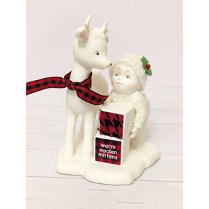 DEPT 56 Snowbabies Warm Woolen Mittens 6005808 Figurine 2020 Reindeer Christmas